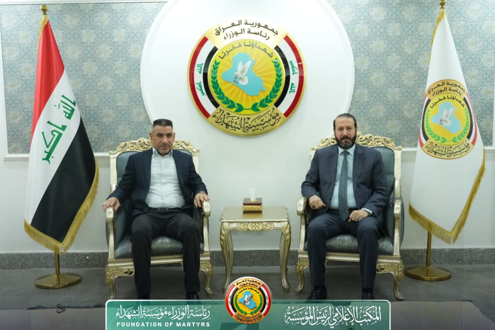 رئيس مؤسسة الشهداء يستقبل رئيس لجنه الامن والدفاع النيابيه السيد مهدي تقي الآمرلي لبحث استحقاقات الشرائح المضحية
