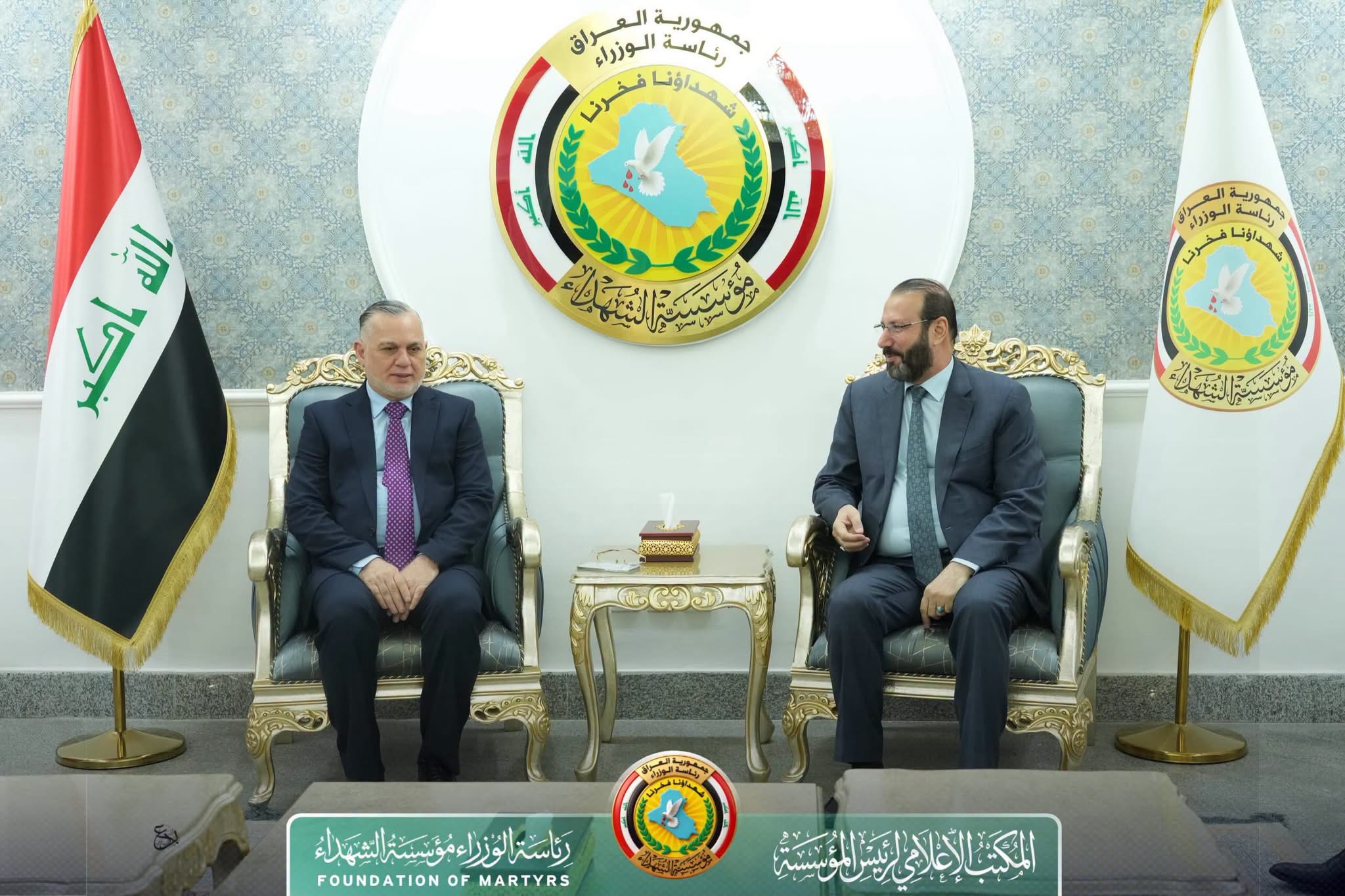 رئيس مؤسسة الشهداء يستقبل رئيس كتلة الإعمار والتنمية والوفد المرافق له لبحث إجراءات التدقيق الأمني وكشف التزوير