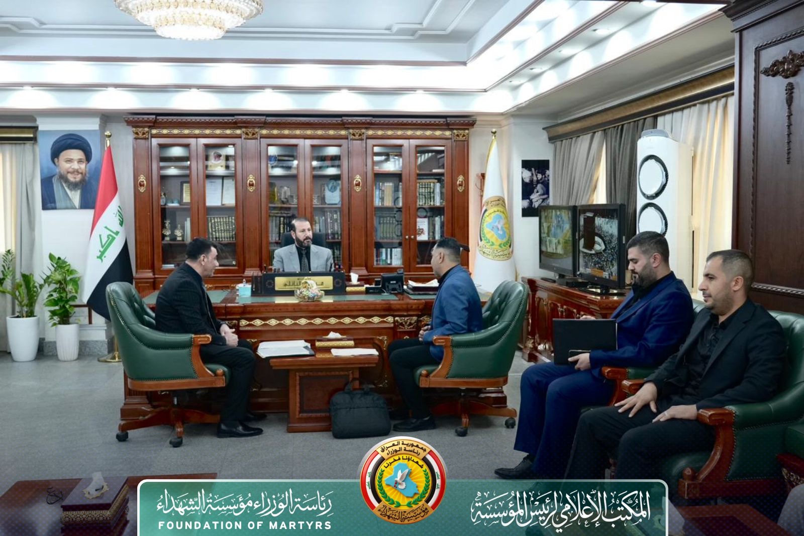 رئيس مؤسسة الشهداء يستقبل عدداً من مدراء المديريات لمتابعة سير العمل وتطوير الخدمات للمضحين