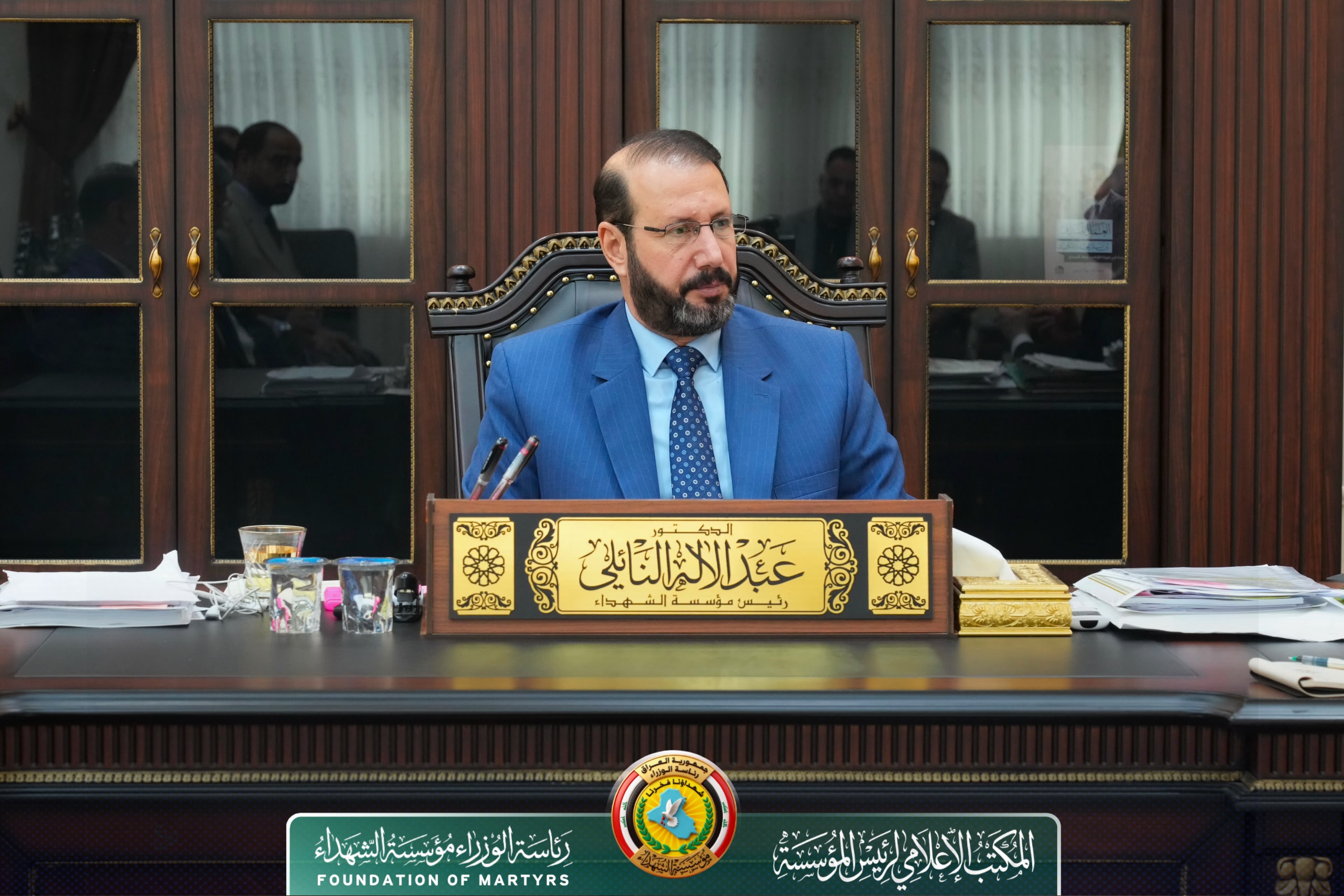 رئيس مؤسسة الشهداء يبحث مع رئيس هيئة التقاعد الوطنية توحيد قواعد البيانات واستحداث شُعب تقاعدية في مديريات بغداد